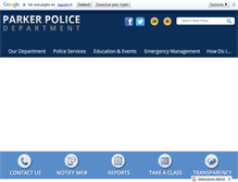 Tablet Screenshot of parkerpd.org